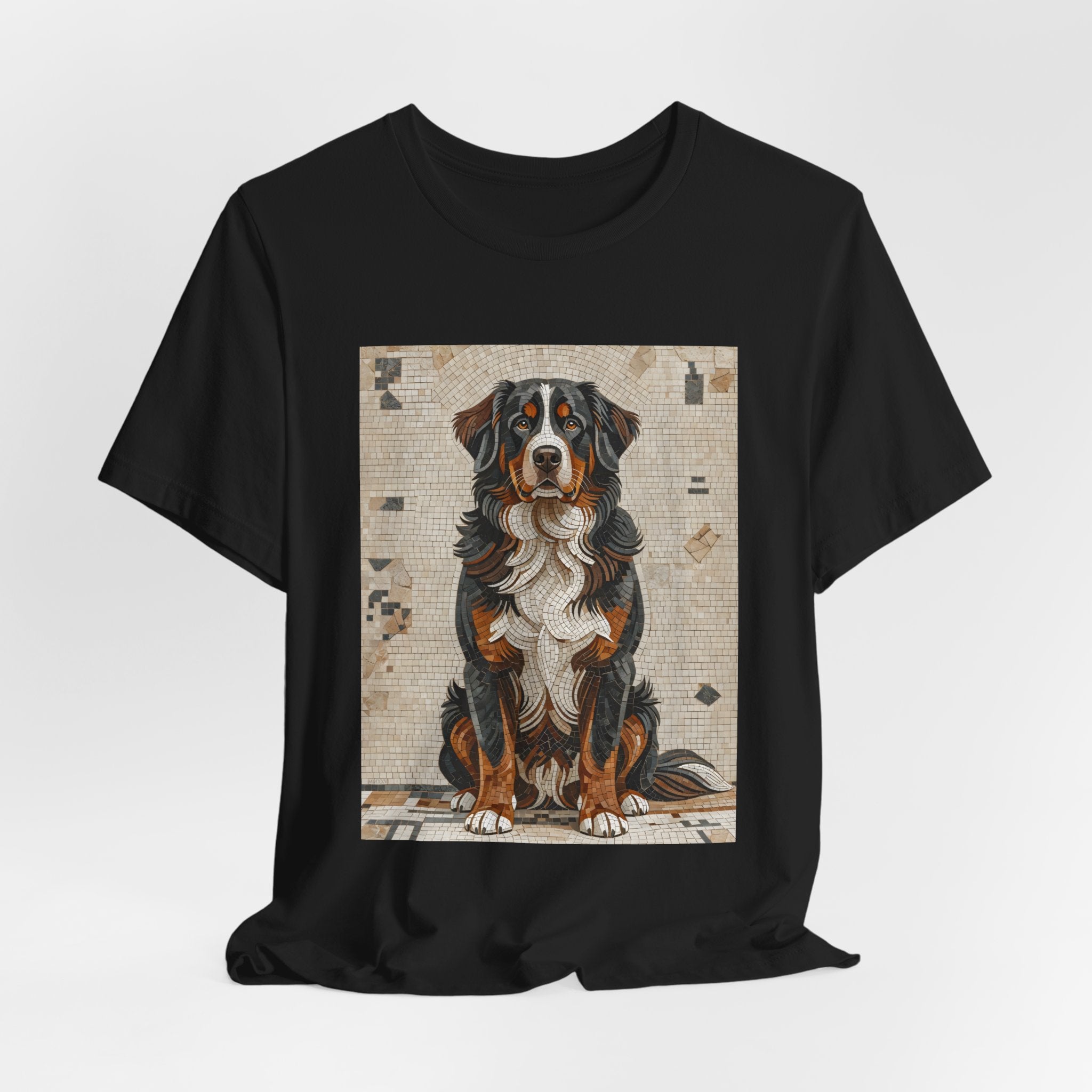 Bernese Mountain Dog T Shirt | Living Work of Art Collection | Mosaic Style
