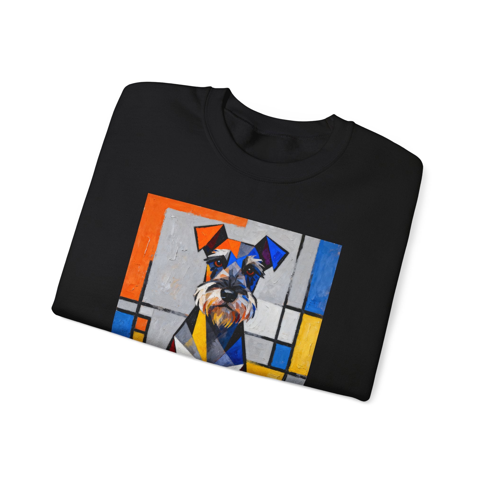 Schnauzer Sweatshirt | Living Work of Art Collection | Cubist Style