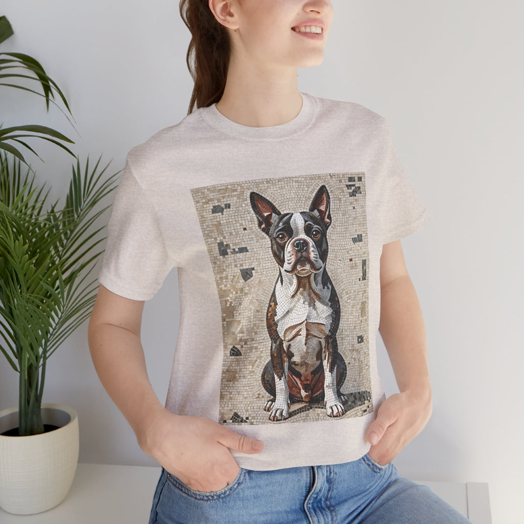 Boston Terrier T Shirt | Living Work of Art Collection | Mosaic Style