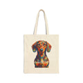 Dachshund Tote Bag | Living Work of Art Collection | Pointillism Style