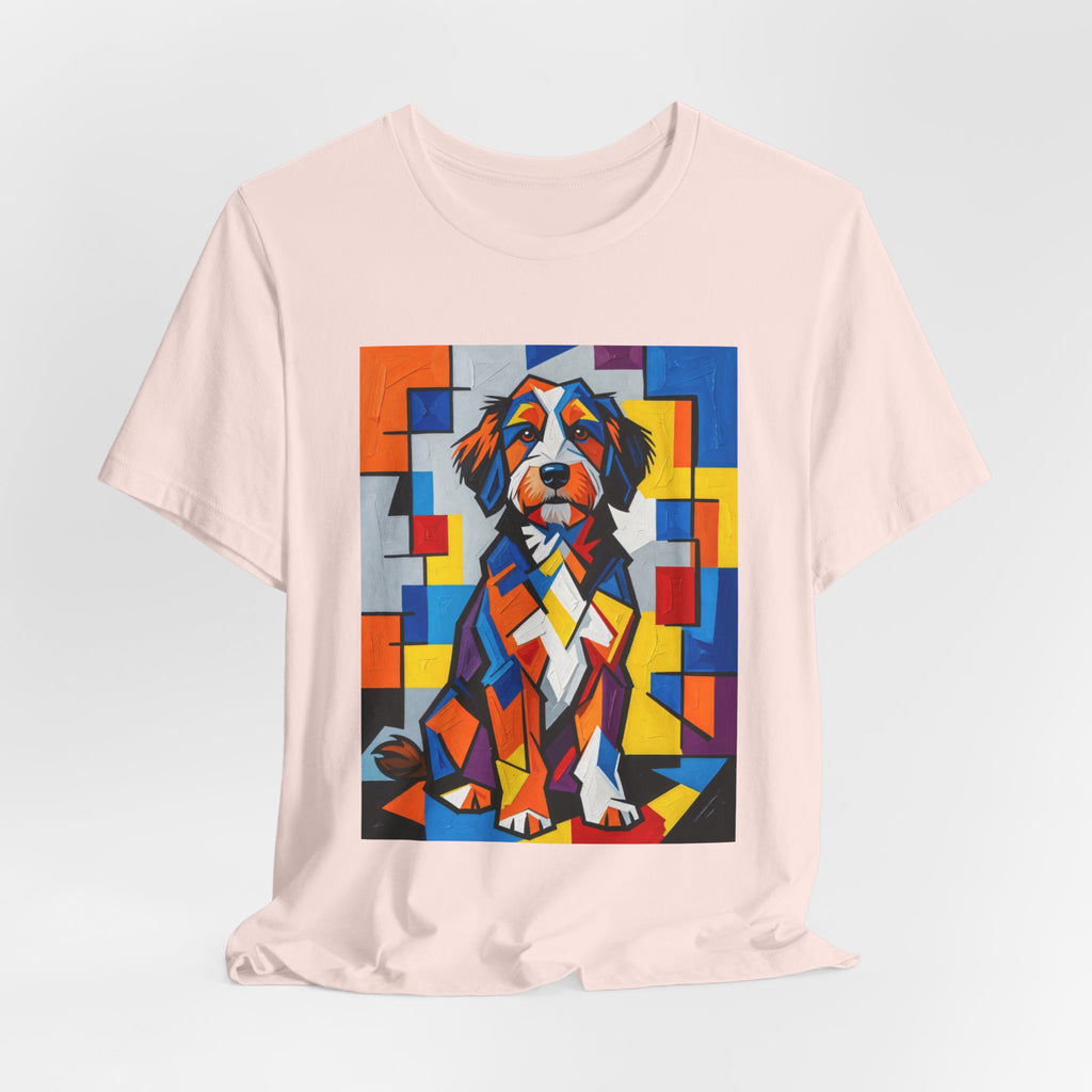 Bernedoodle T Shirt | Living Work of Art Collection | Cubist Style
