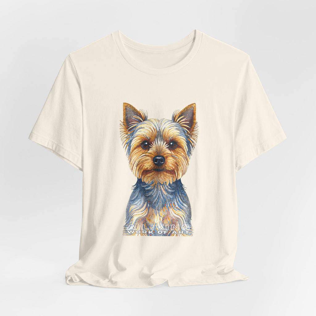 Yorkshire Terrier T Shirt | Living Work of Art Collection | Pointillism Style