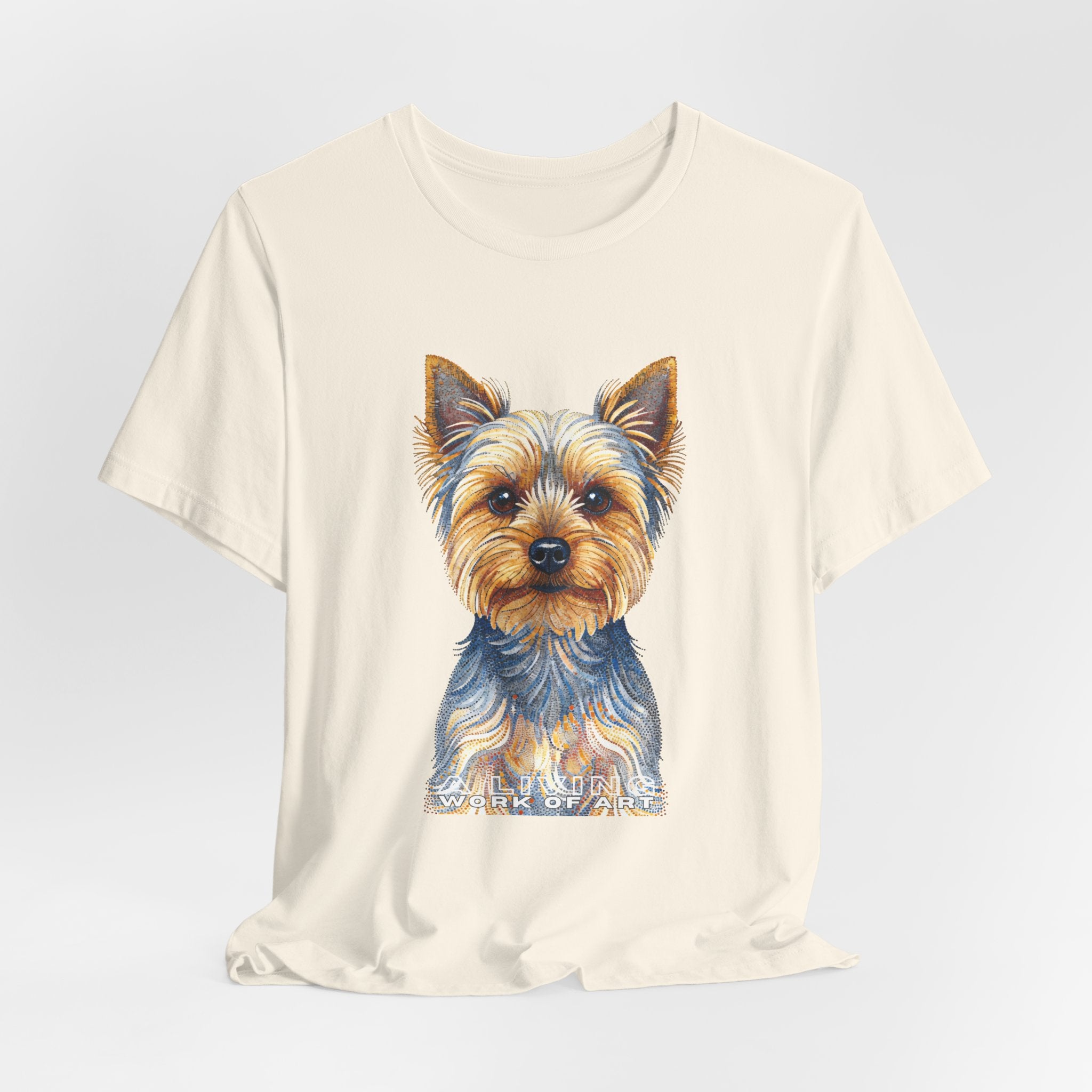 Yorkshire Terrier T Shirt | Living Work of Art Collection | Pointillism Style