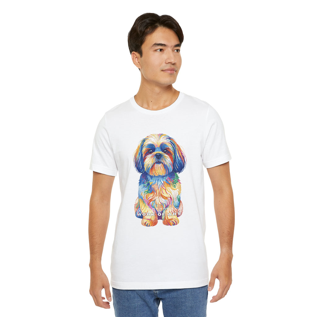 Shih Tzu T Shirt | Living Work of Art Collection | Pointillism Style