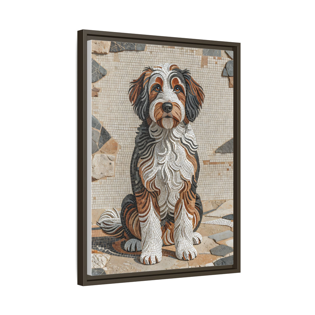 Bernedoodle Canvas Wall Art | Living Work of Art Collection | Mosaic Style Print