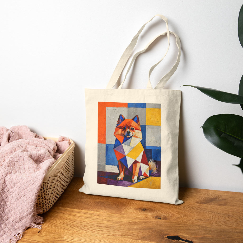 Pomeranian Tote Bag | Living Work of Art Collection | Cubist Style
