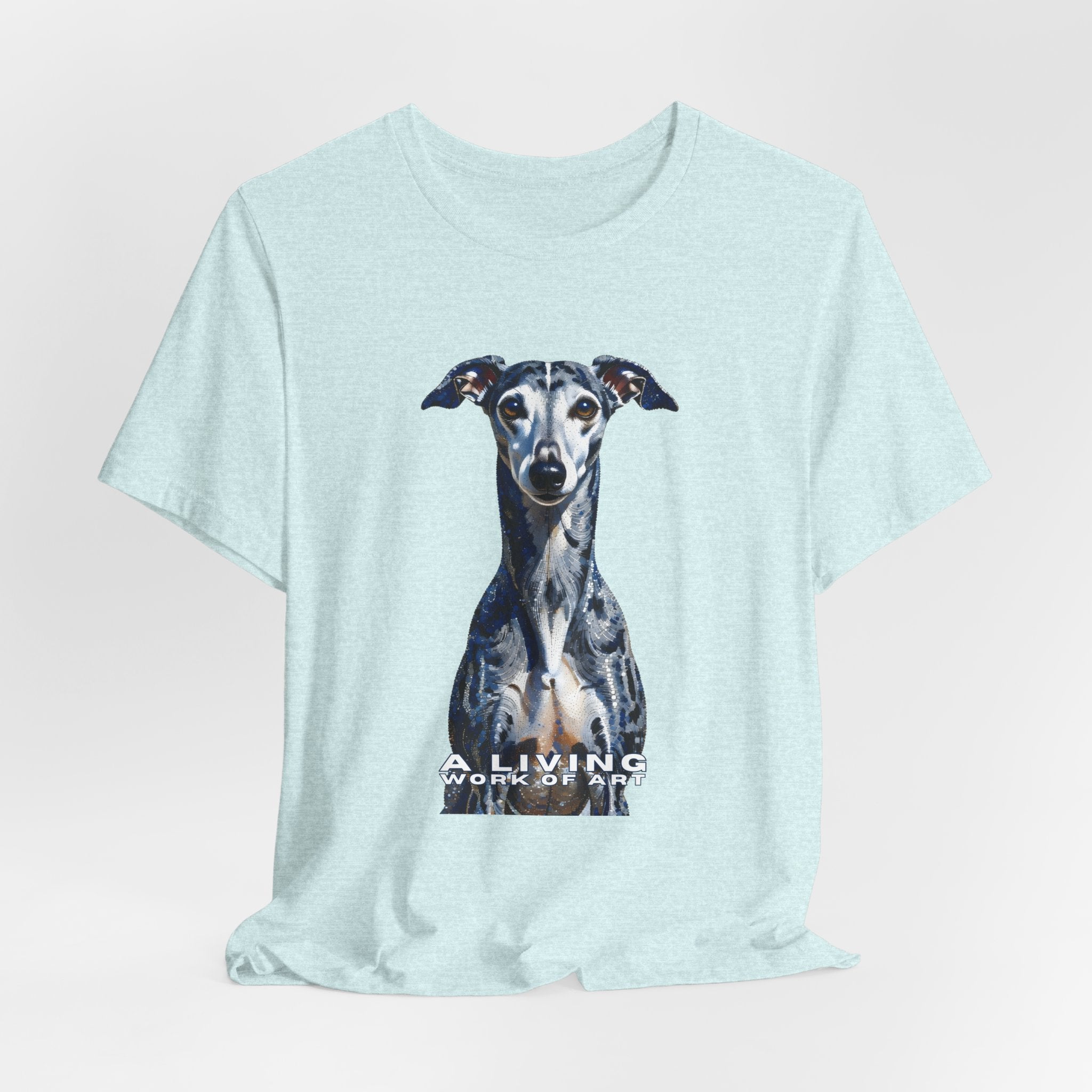 Whippet T Shirt | Living Work of Art Collection | Pointillism Style