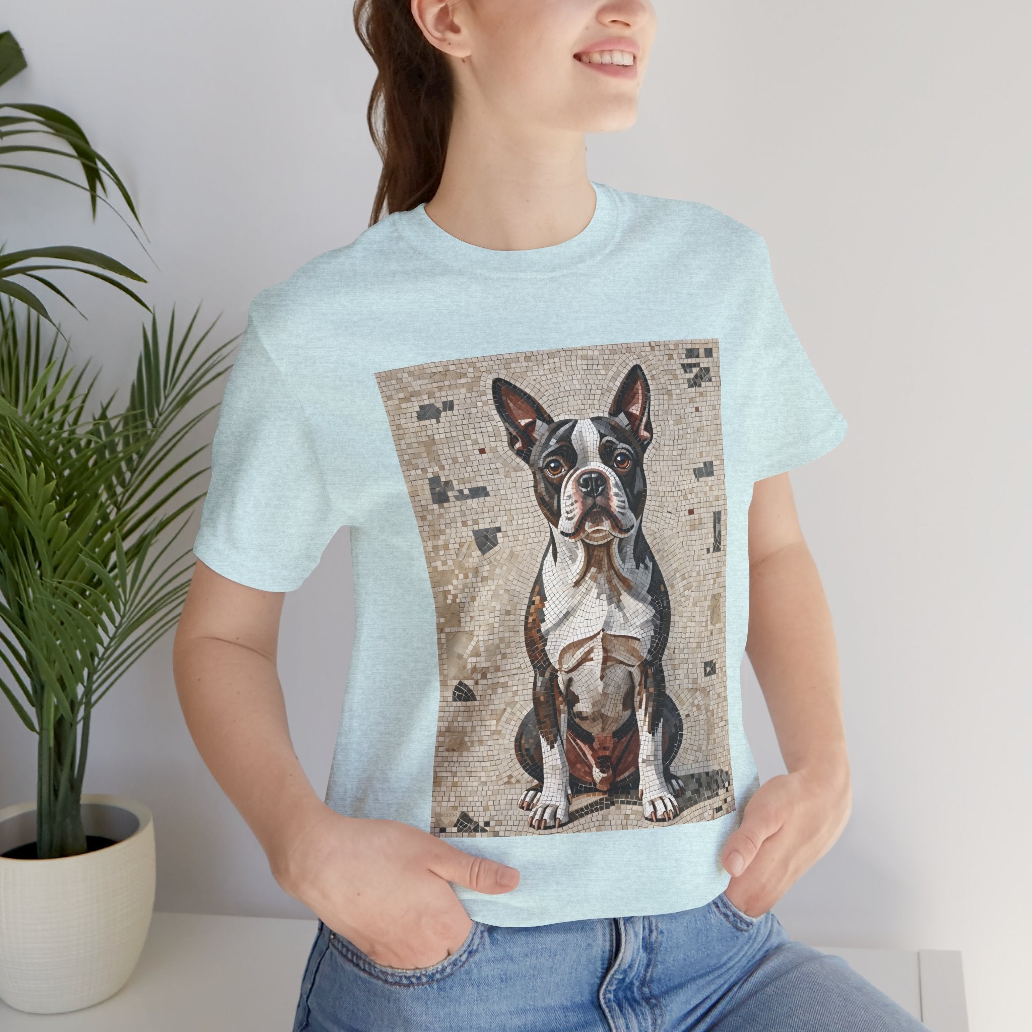 Boston Terrier T Shirt | Living Work of Art Collection | Mosaic Style