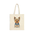 Yorkshire Terrier Canvas Tote Bag | Living Work of Art Collection | Pointillism Style