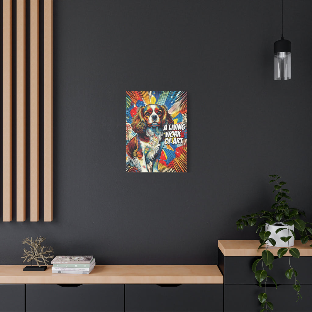 Cavalier King Charles Spaniel Canvas Wall Art | Living Work of Art Collection | Pop Art Print