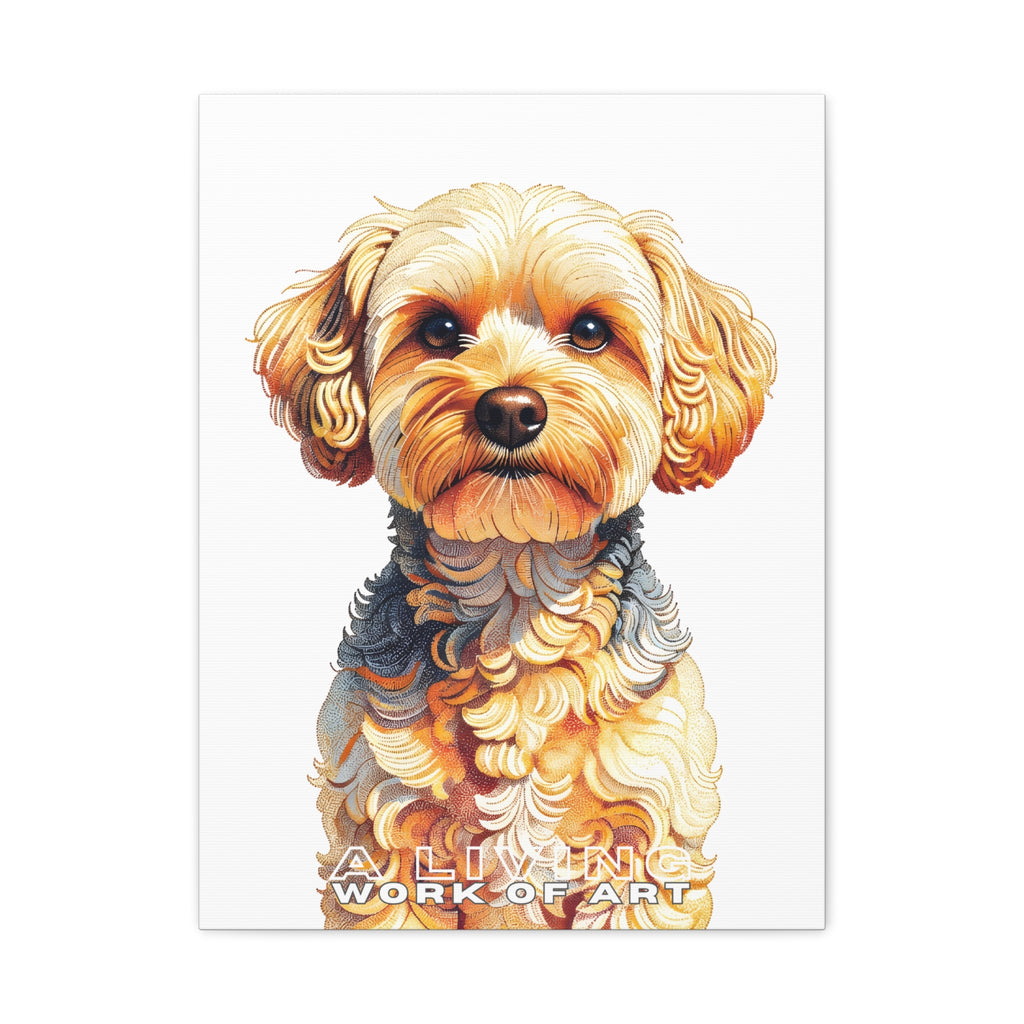 Yorkipoo Canvas Wall Art | Living Work of Art Collection | Pointillism Style Print