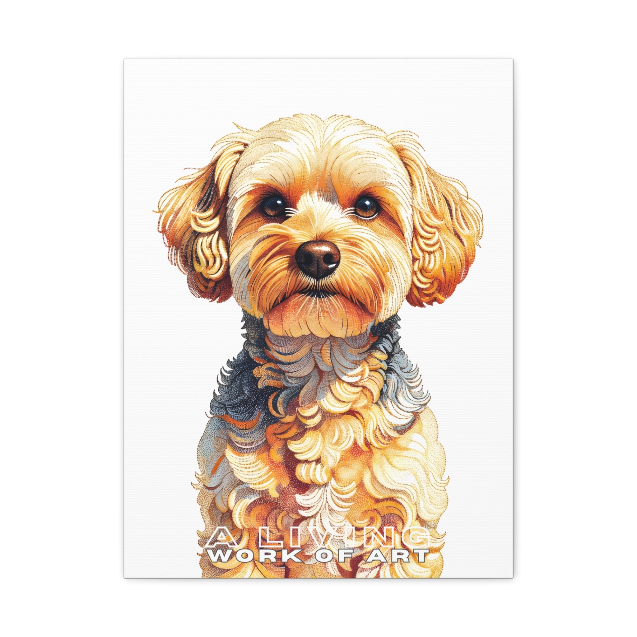 Yorkipoo Canvas Wall Art | Living Work of Art Collection | Pointillism Style Print