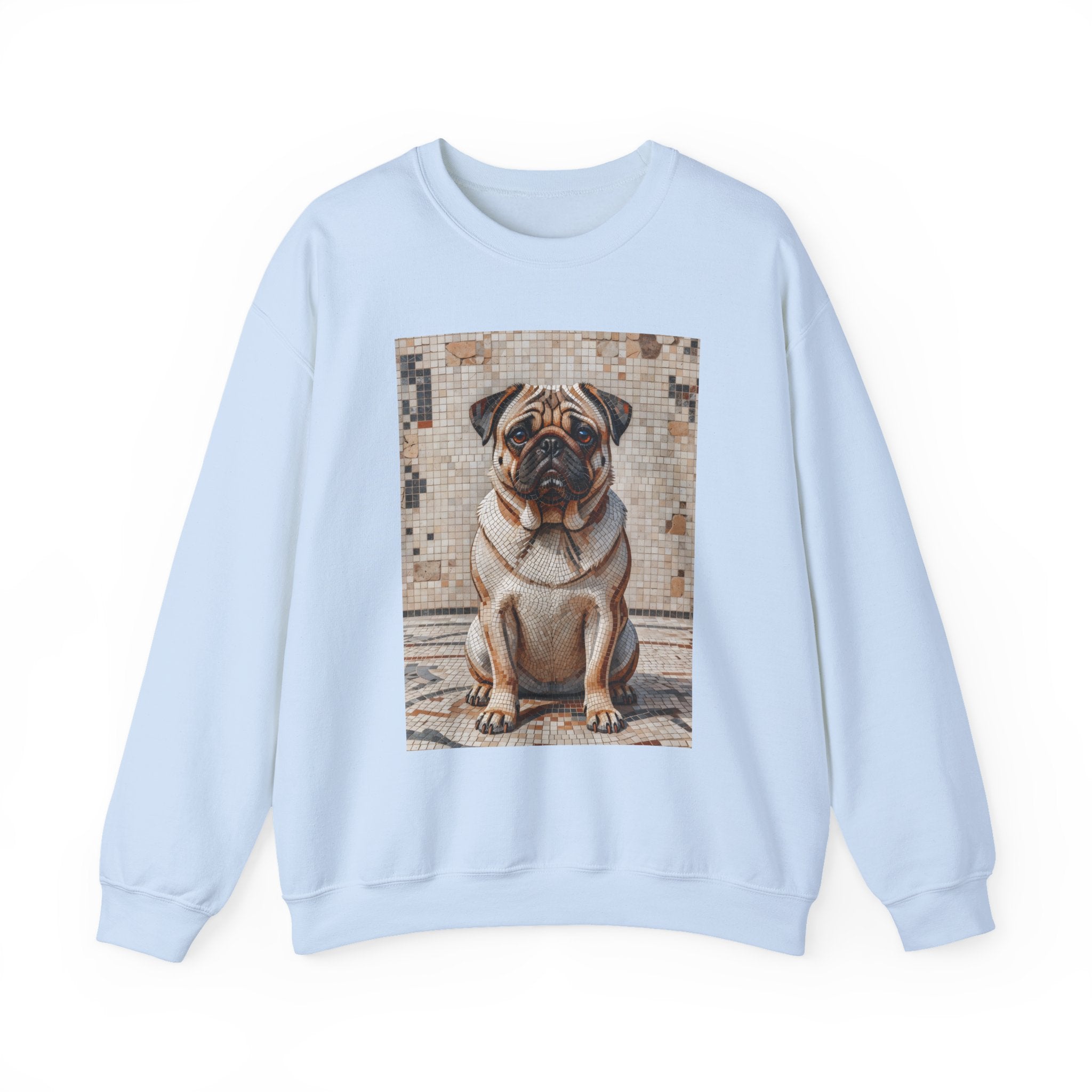 Pug Sweatshirt | Living Work of Art Collection | Mosaic Style