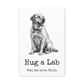 Labrador Retriever Canvas Wall Art | Hug a Lab | Charcoal Sketch Print