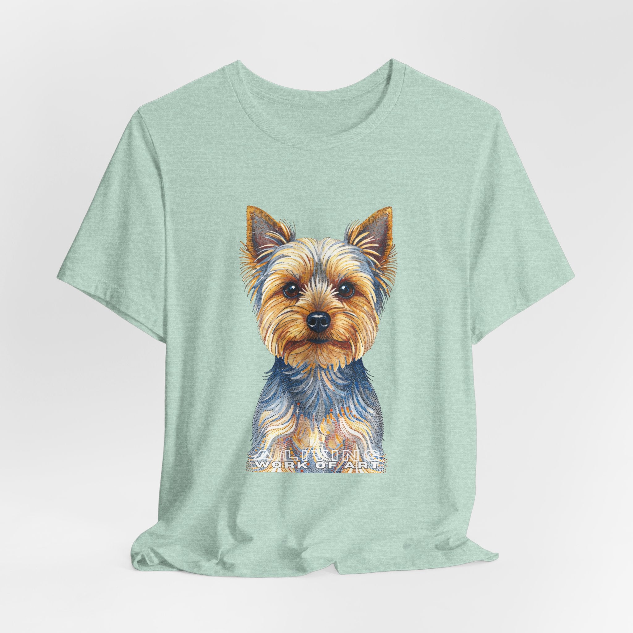 Yorkshire Terrier T Shirt | Living Work of Art Collection | Pointillism Style