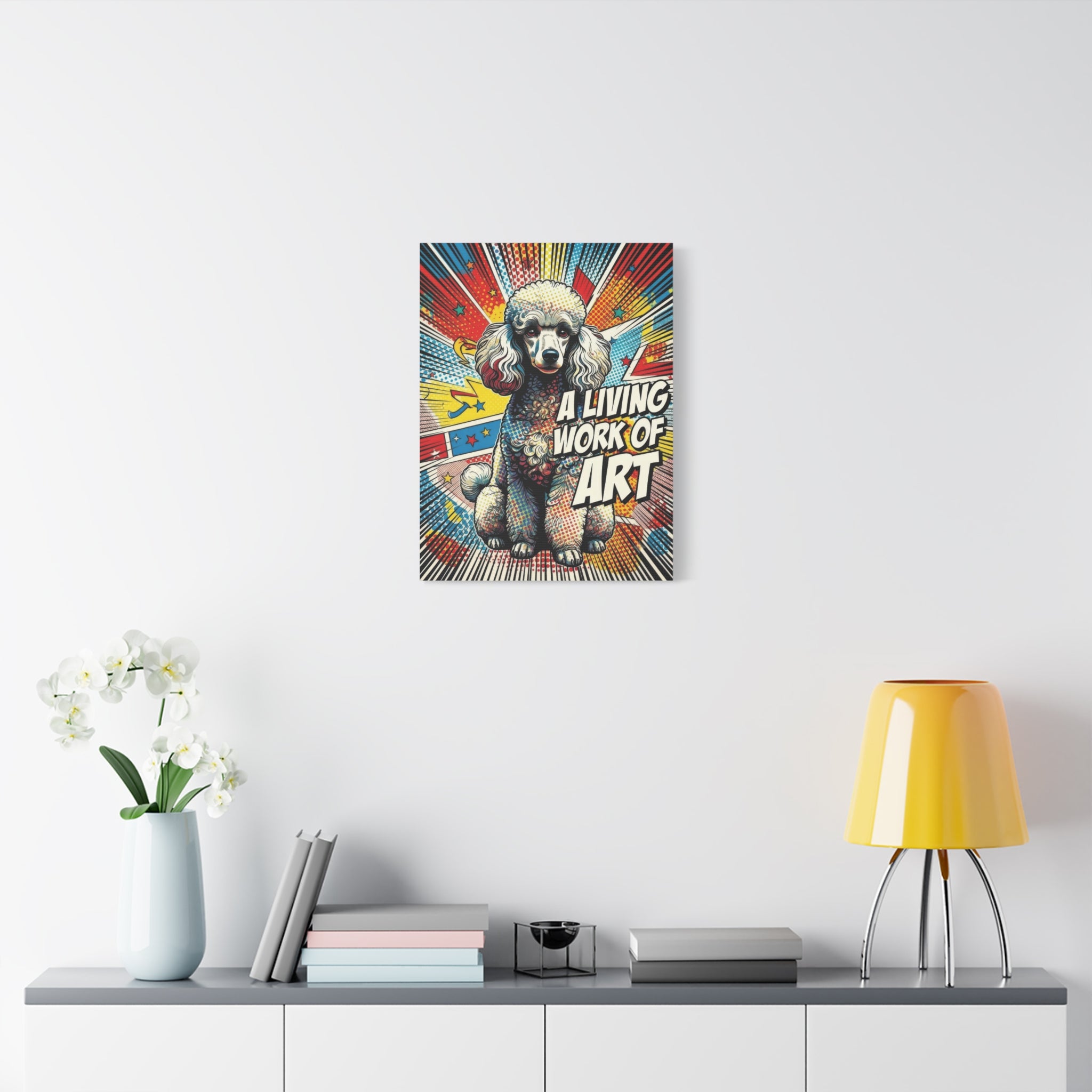 Poodle Canvas Wall Art | Living Work of Art Collection | Pop Art Print