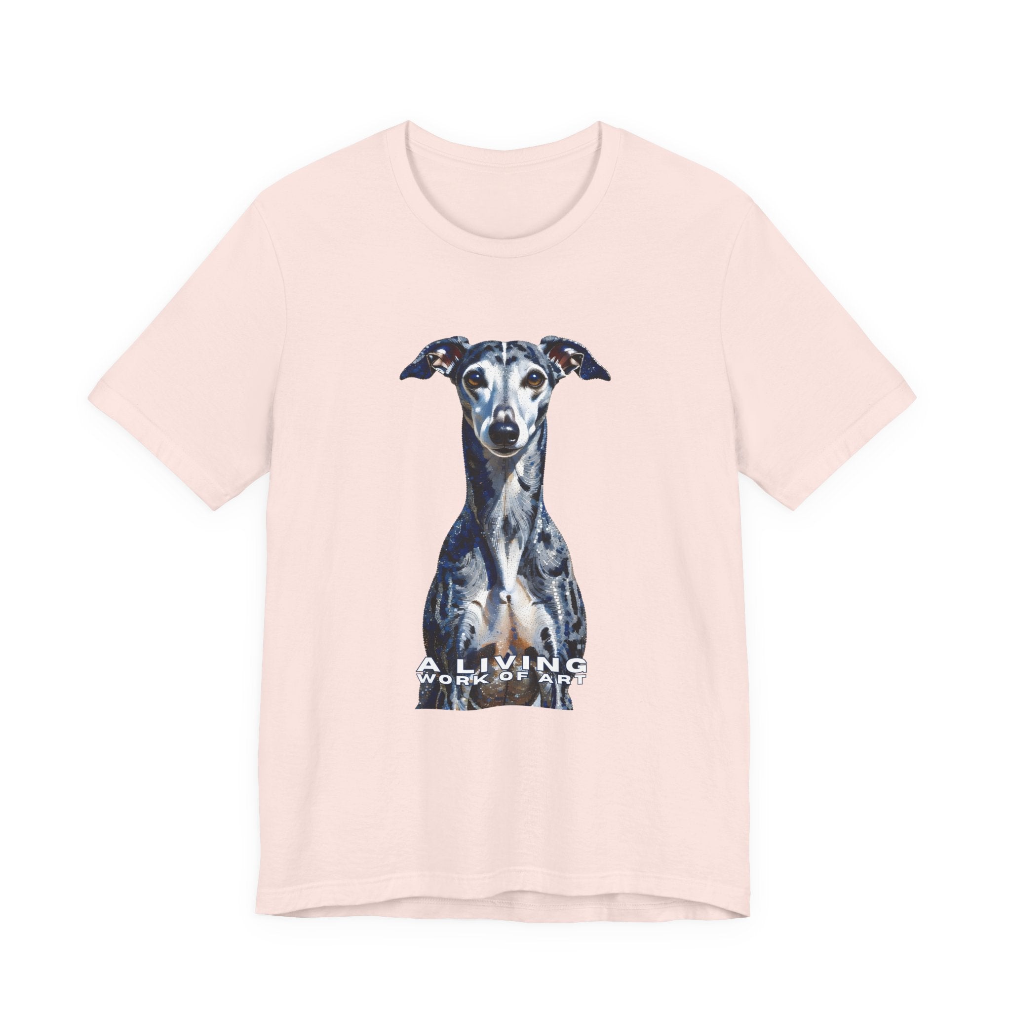Whippet T Shirt | Living Work of Art Collection | Pointillism Style