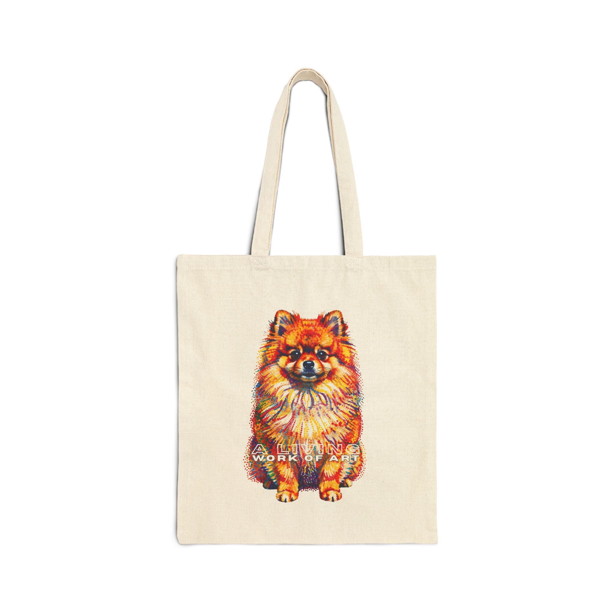 Pomeranian Tote Bag | Living Work of Art Collection | Pointillism Style