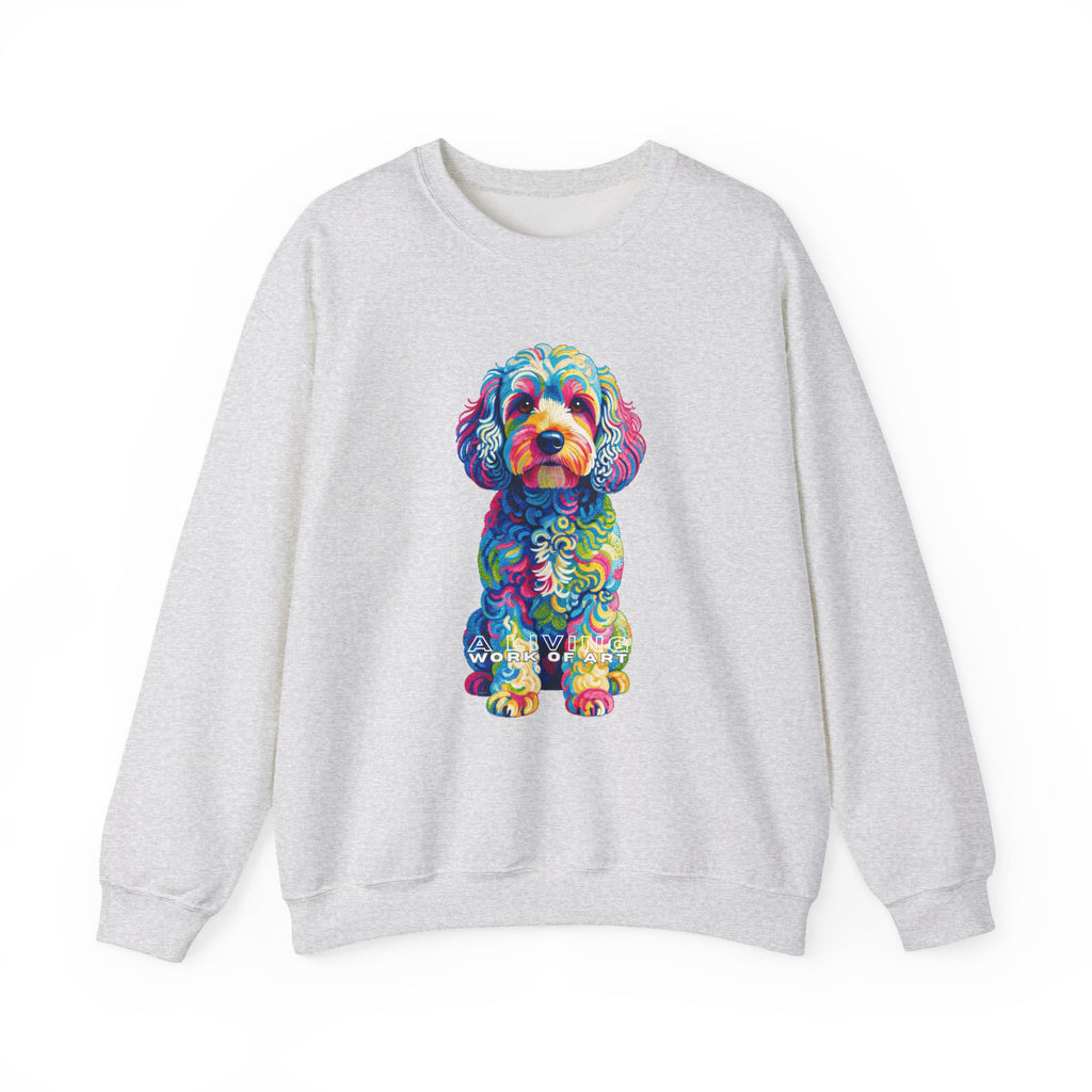 Cockapoo Sweatshirt | Living Work of Art Collection | Pointillism Style