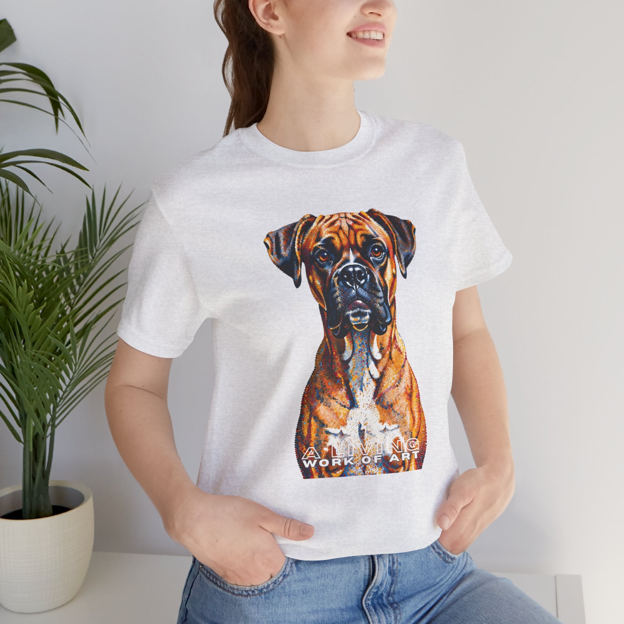 Boxer T Shirt | Living Work of Art Collection | Pointillism Style