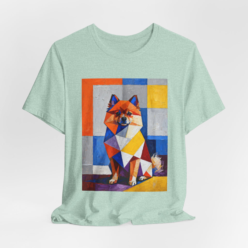 Pomeranian T Shirt | Living Work of Art Collection | Cubist Style