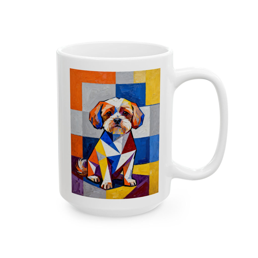 Maltipoo Coffee Mug | Living Work of Art Collection | Cubist Style