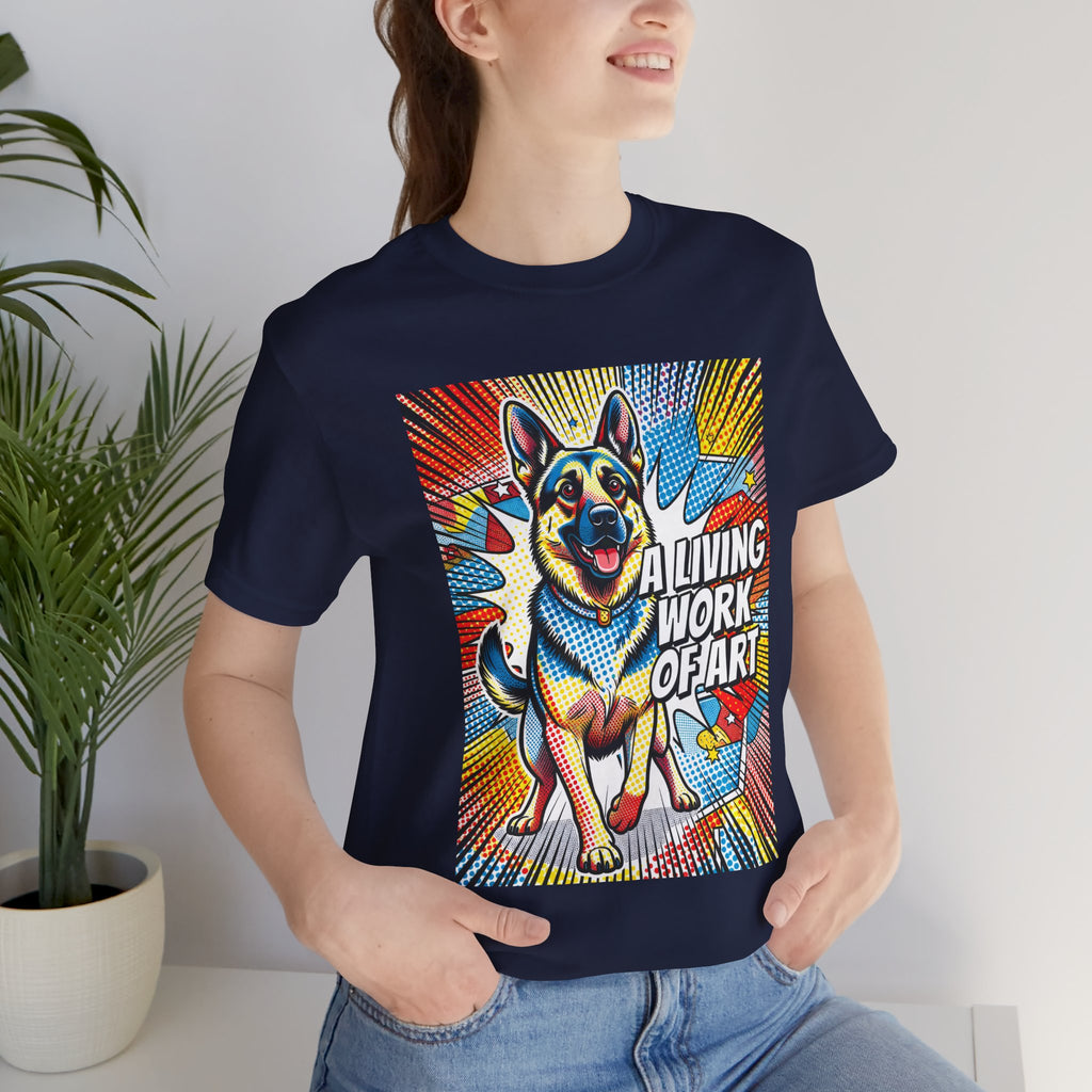 German Shepherd T Shirt | Living Work of Art Collection | Pop Art