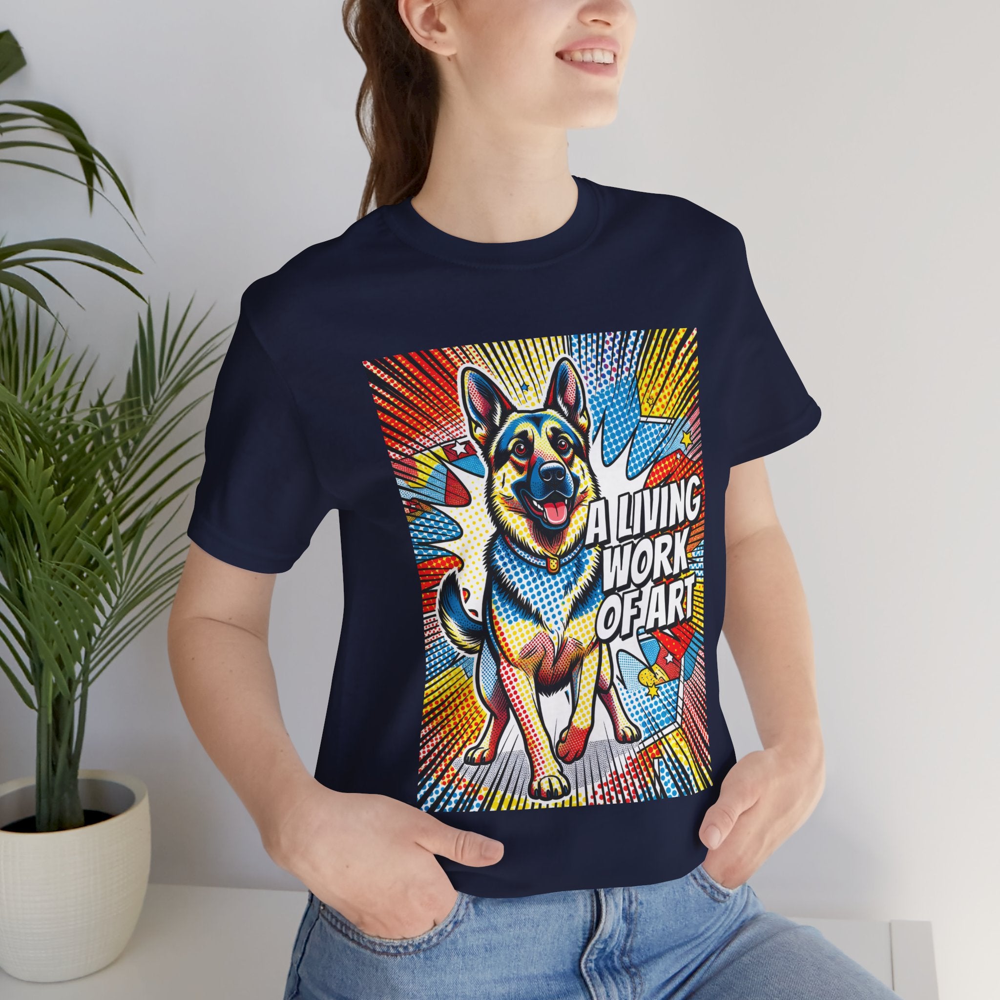 German Shepherd T Shirt | Living Work of Art Collection | Pop Art