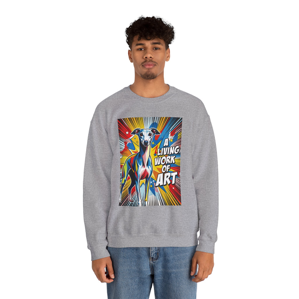 Whippet Sweatshirt | Living Work of Art Collection | Pop Art