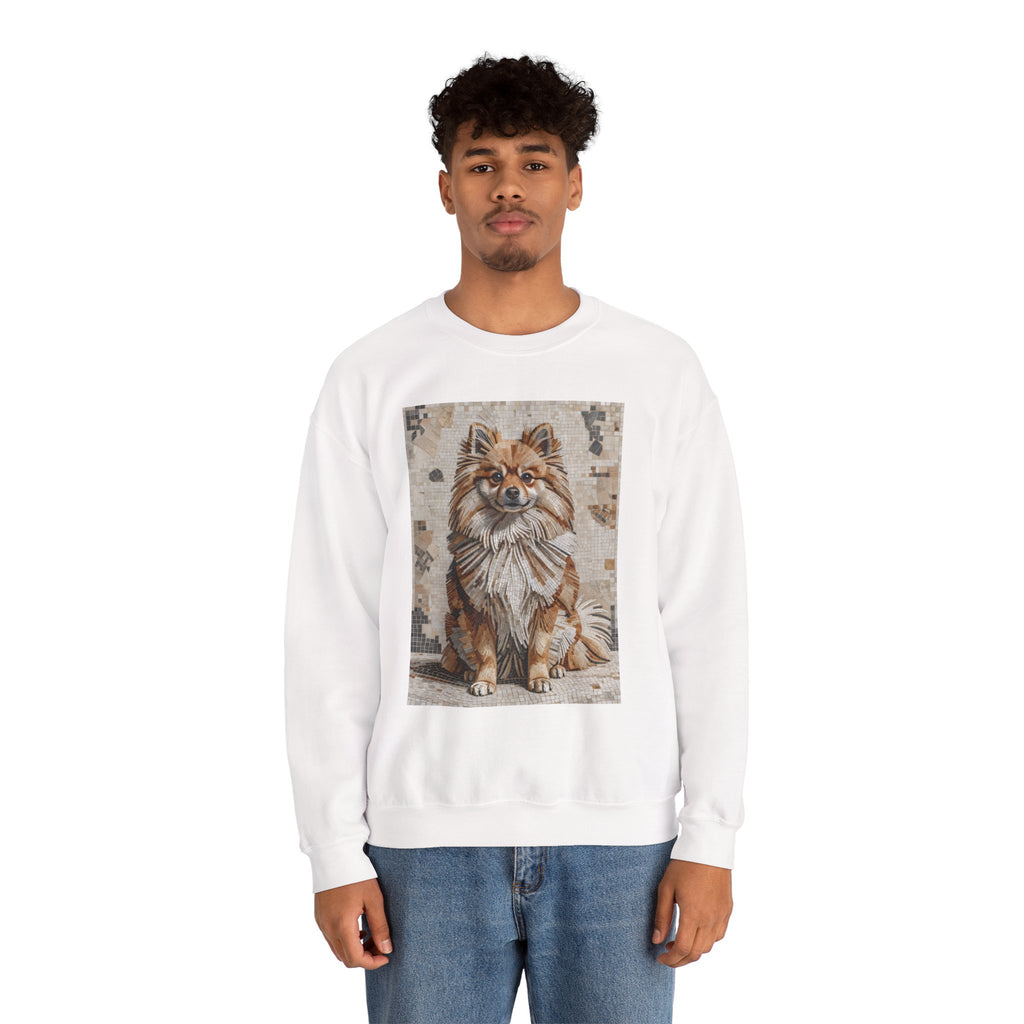 Pomeranian Sweatshirt | Living Work of Art Collection | Mosaic Style