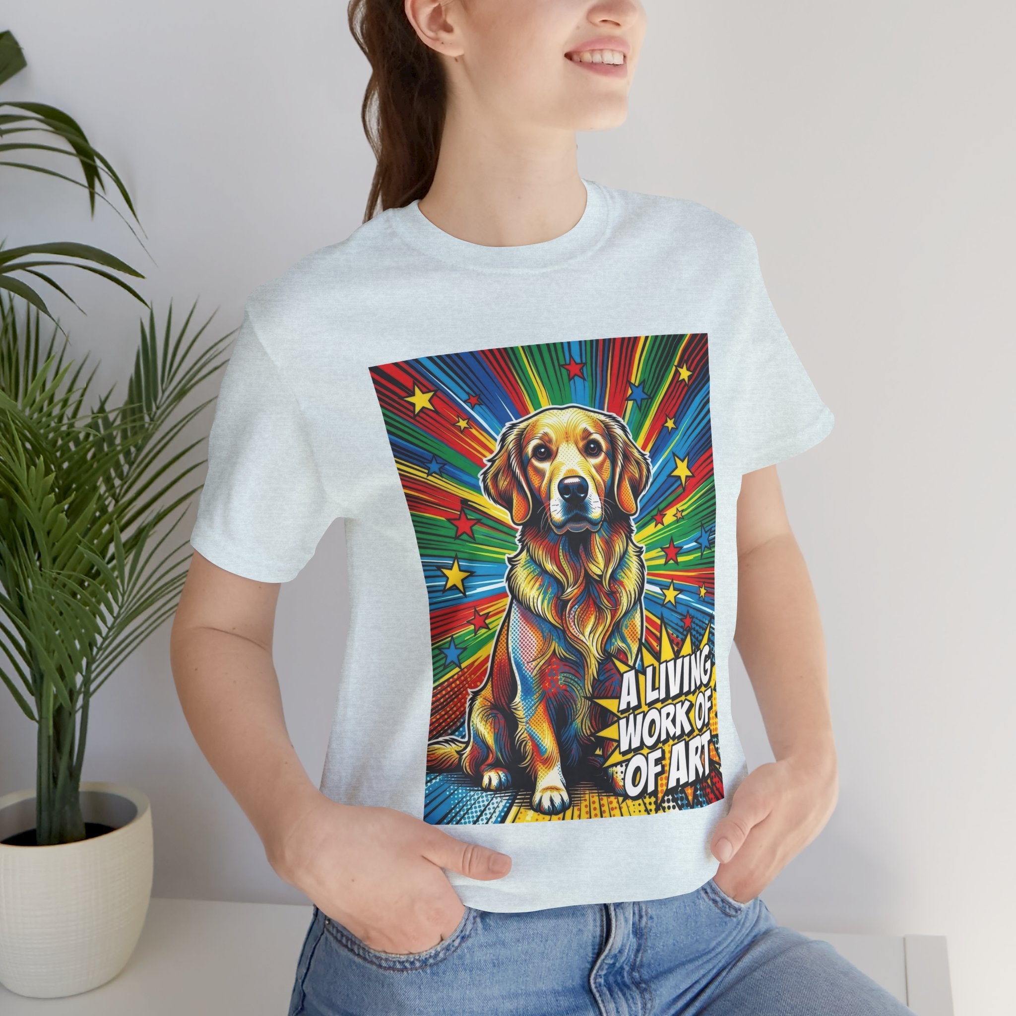 Golden Retriever T Shirt | Living Work of Art Collection | Pop Art
