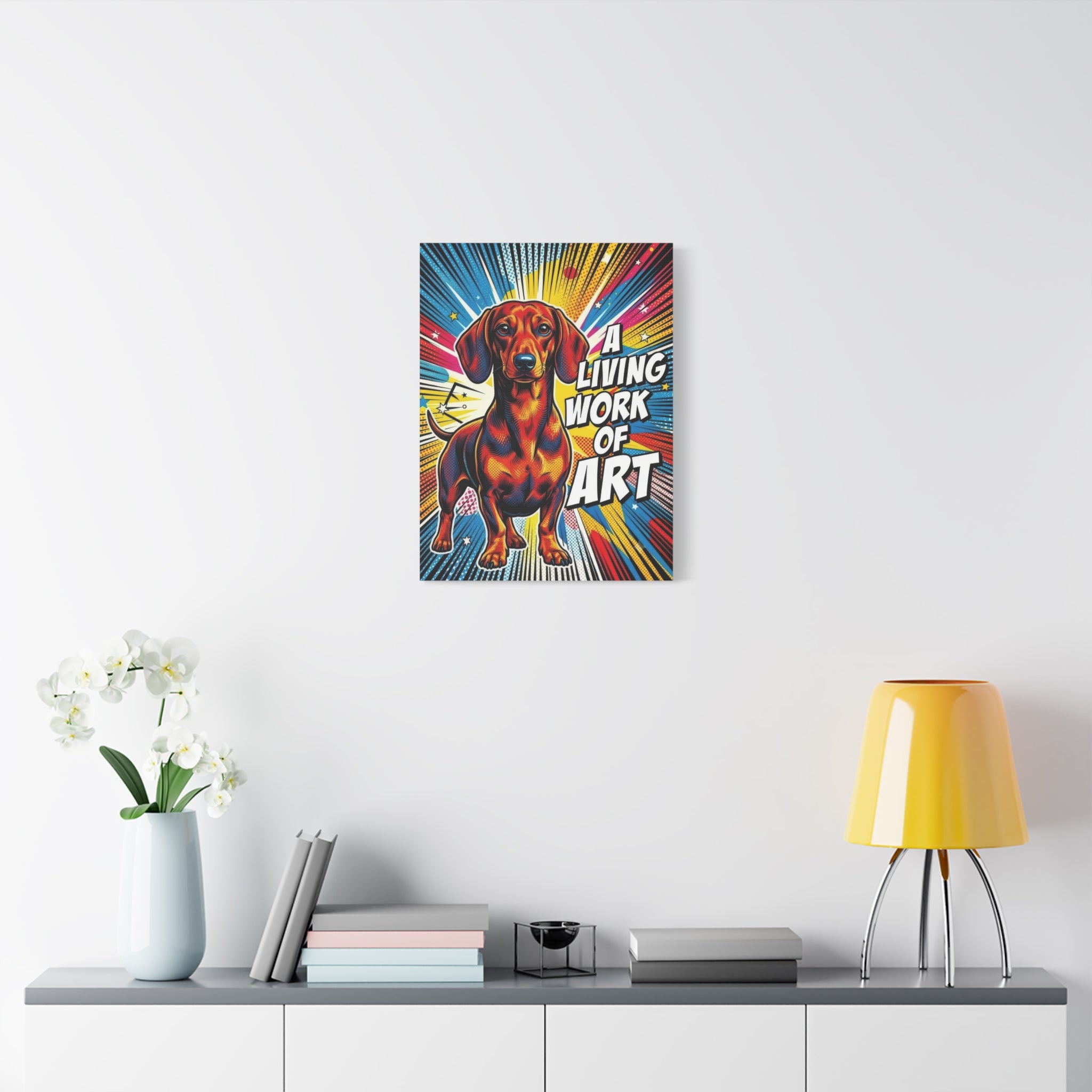 Dachshund Canvas Wall Art | Living Work of Art Collection | Pop Art Print