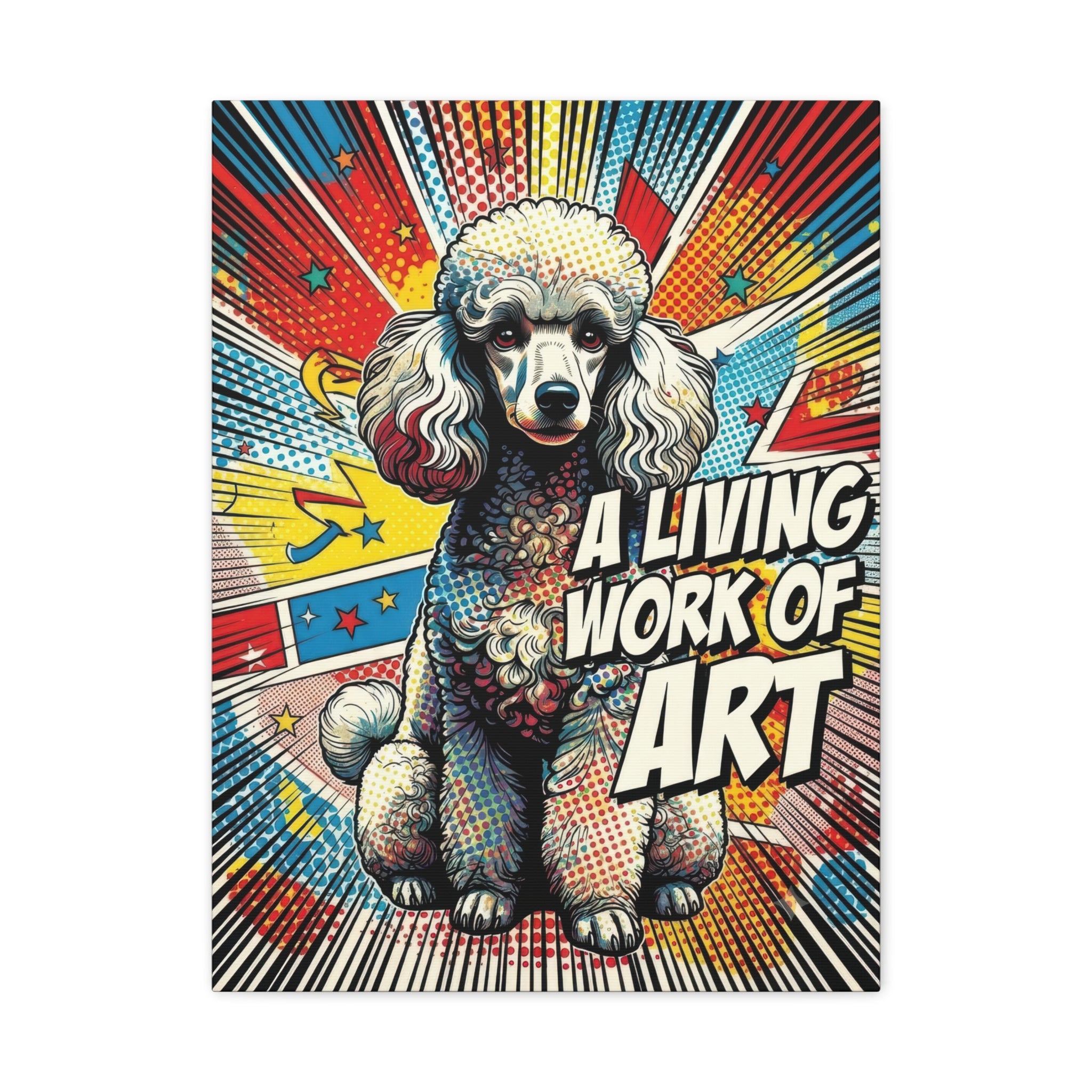Poodle Canvas Wall Art | Living Work of Art Collection | Pop Art Print