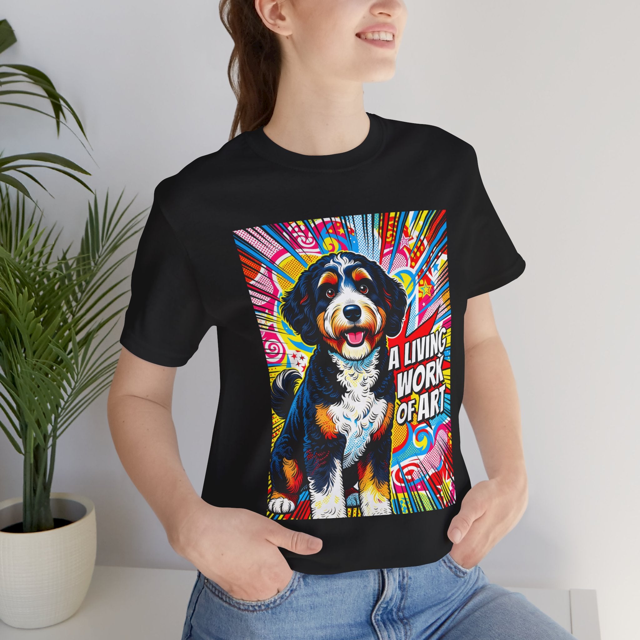 Bernedoodle T Shirt | Living Work of Art Collection | Pop Art