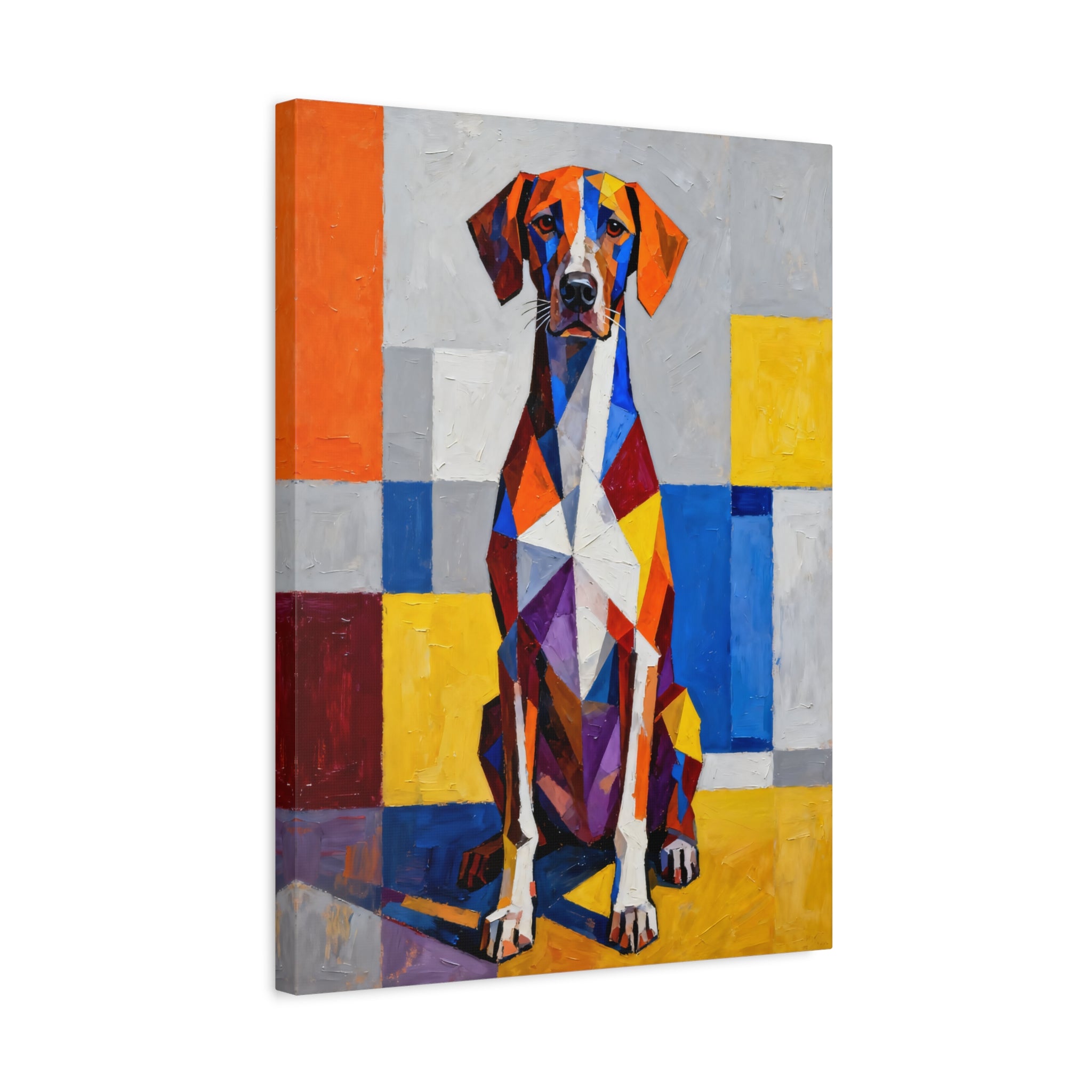 German Shorthaired Pointer Canvas Wall Art | Living Work of Art Collection | Cubist Style Print