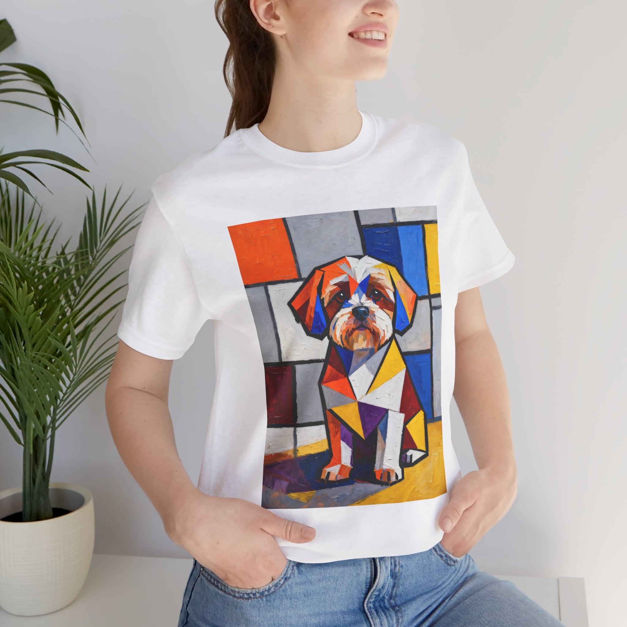 Shih-Poo T Shirt | Living Work of Art Collection | Cubist Style