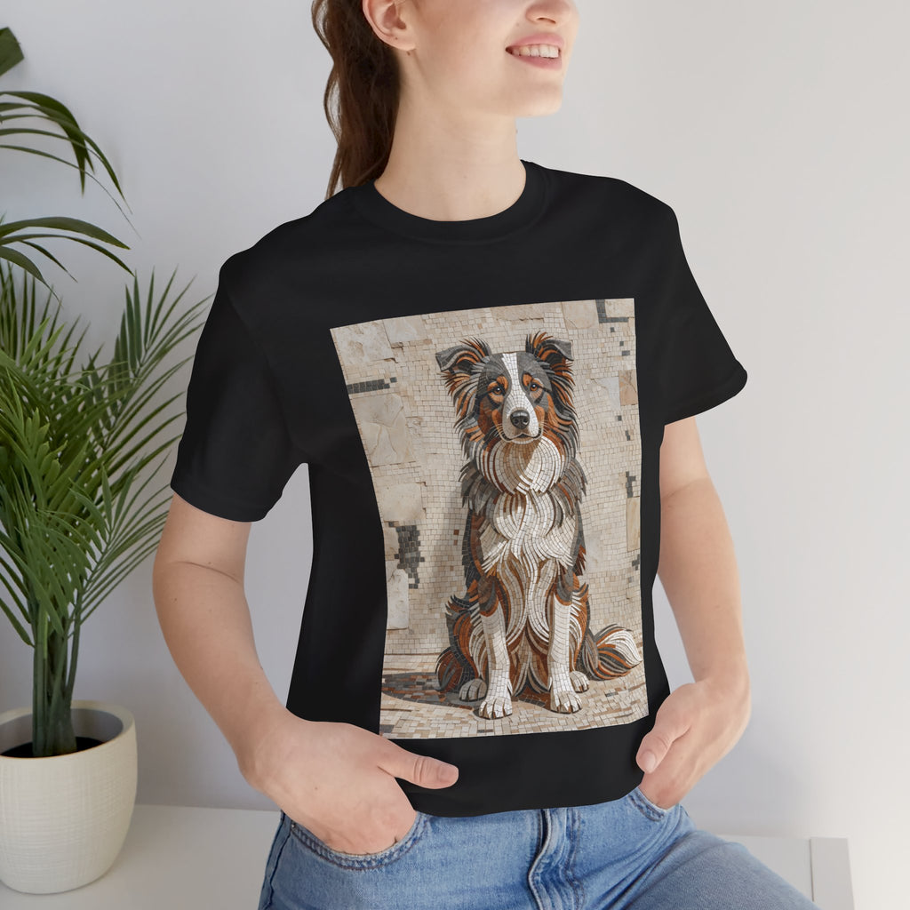 Border Collie T Shirt | Living Work of Art Collection | Mosaic Style