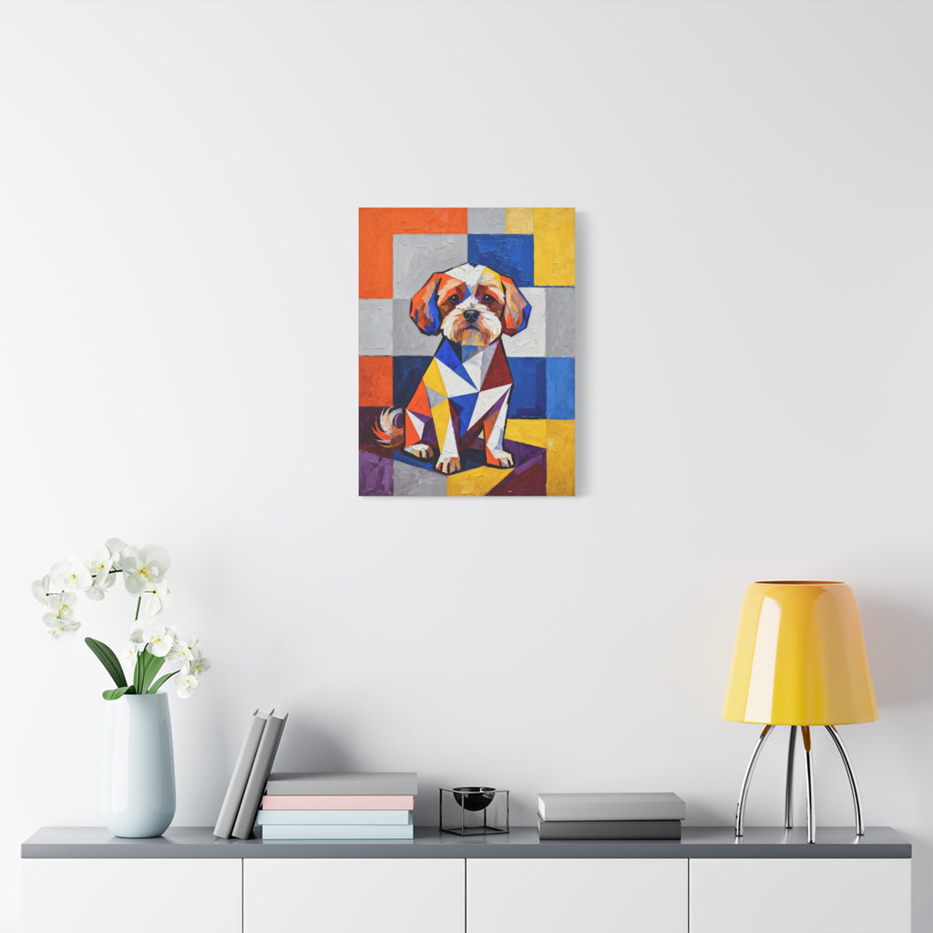 Maltipoo Canvas Wall Art | Living Work of Art Collection | Cubist Style Print