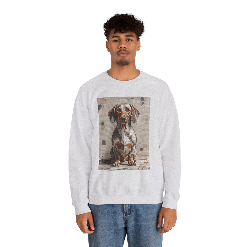 Dachshund Sweatshirt | Living Work of Art Collection | Mosaic Style