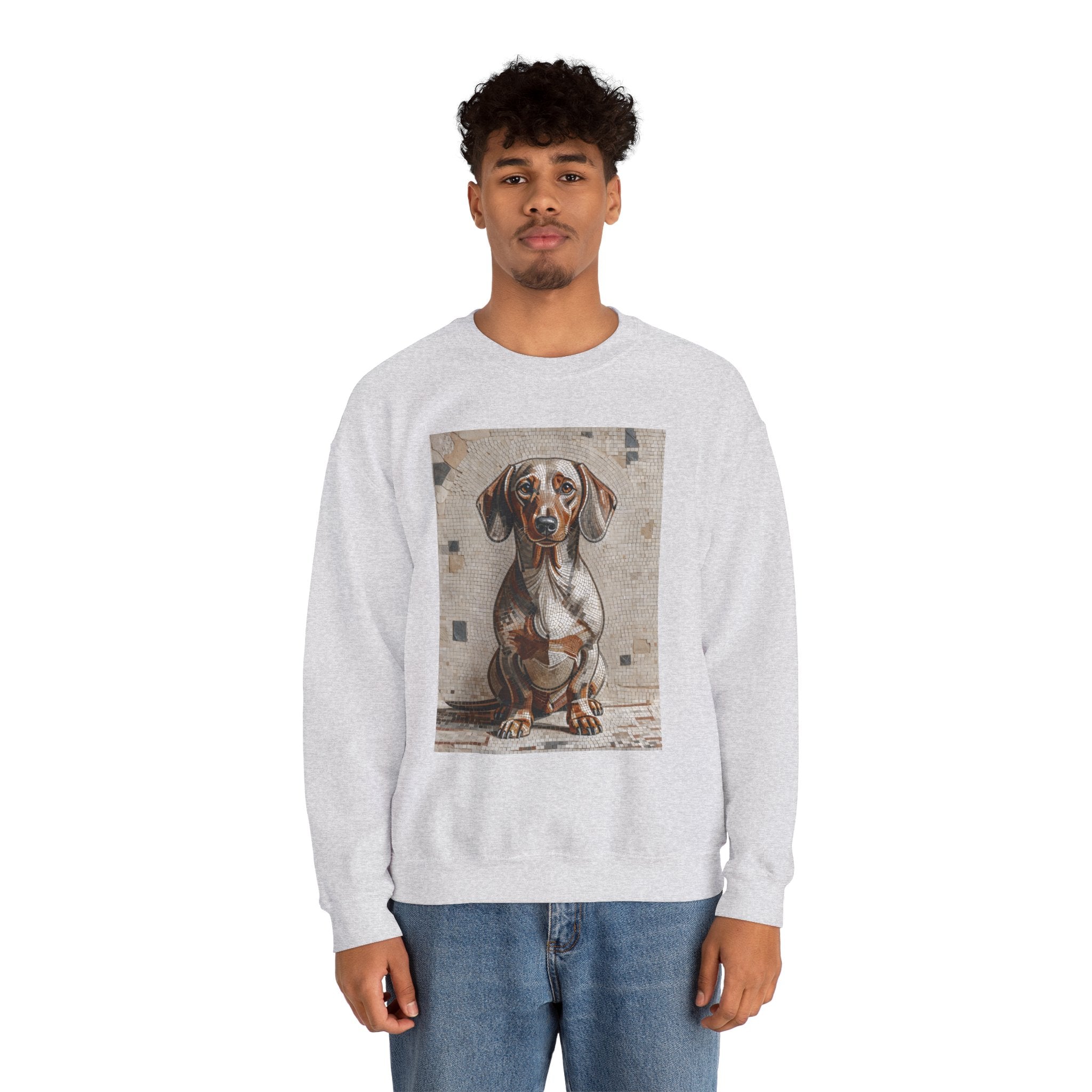 Dachshund Sweatshirt | Living Work of Art Collection | Mosaic Style