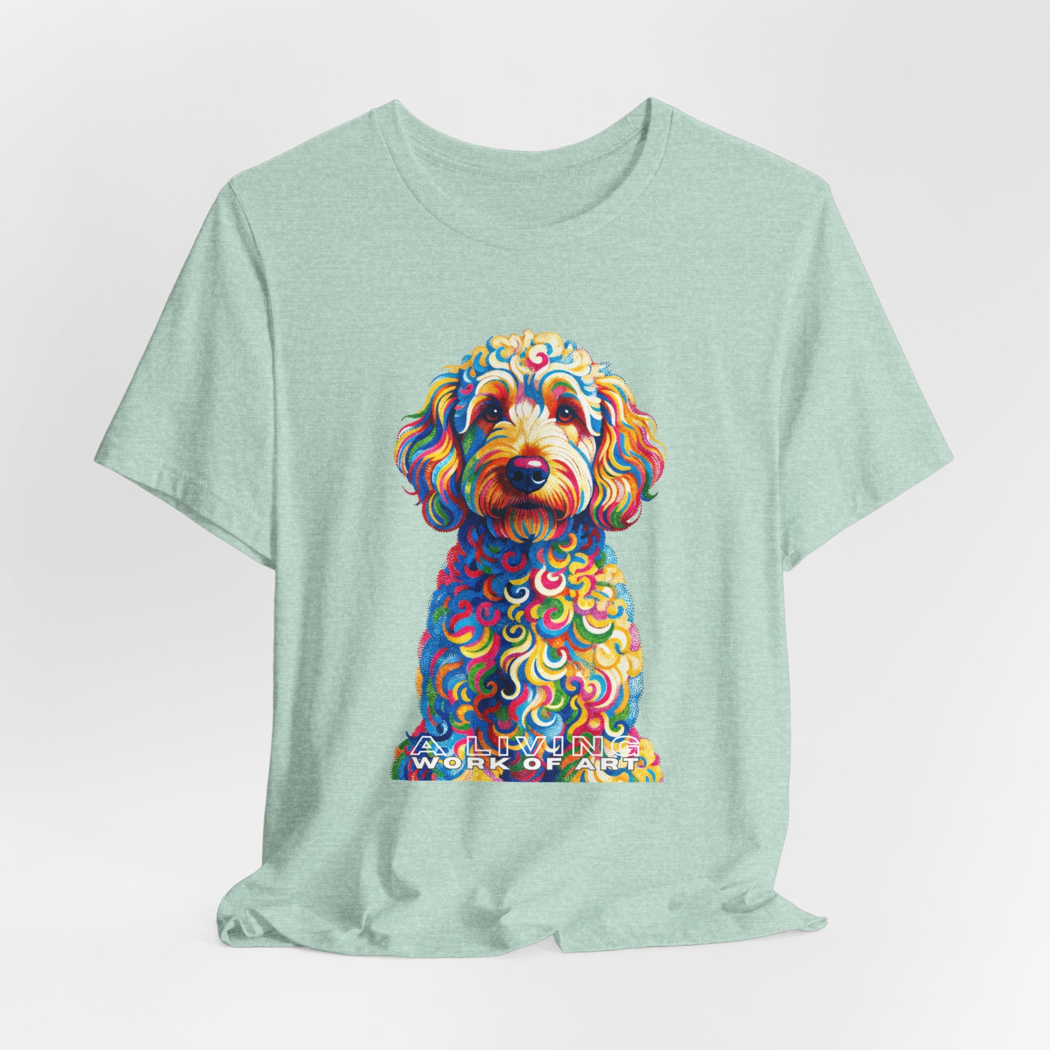 Goldendoodle T Shirt | Living Work of Art Collection | Pointillism Style