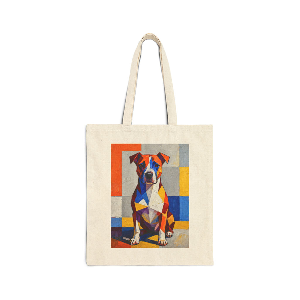 Staffordshire Bull Terrier Tote Bag | Living Work of Art Collection | Cubist Style