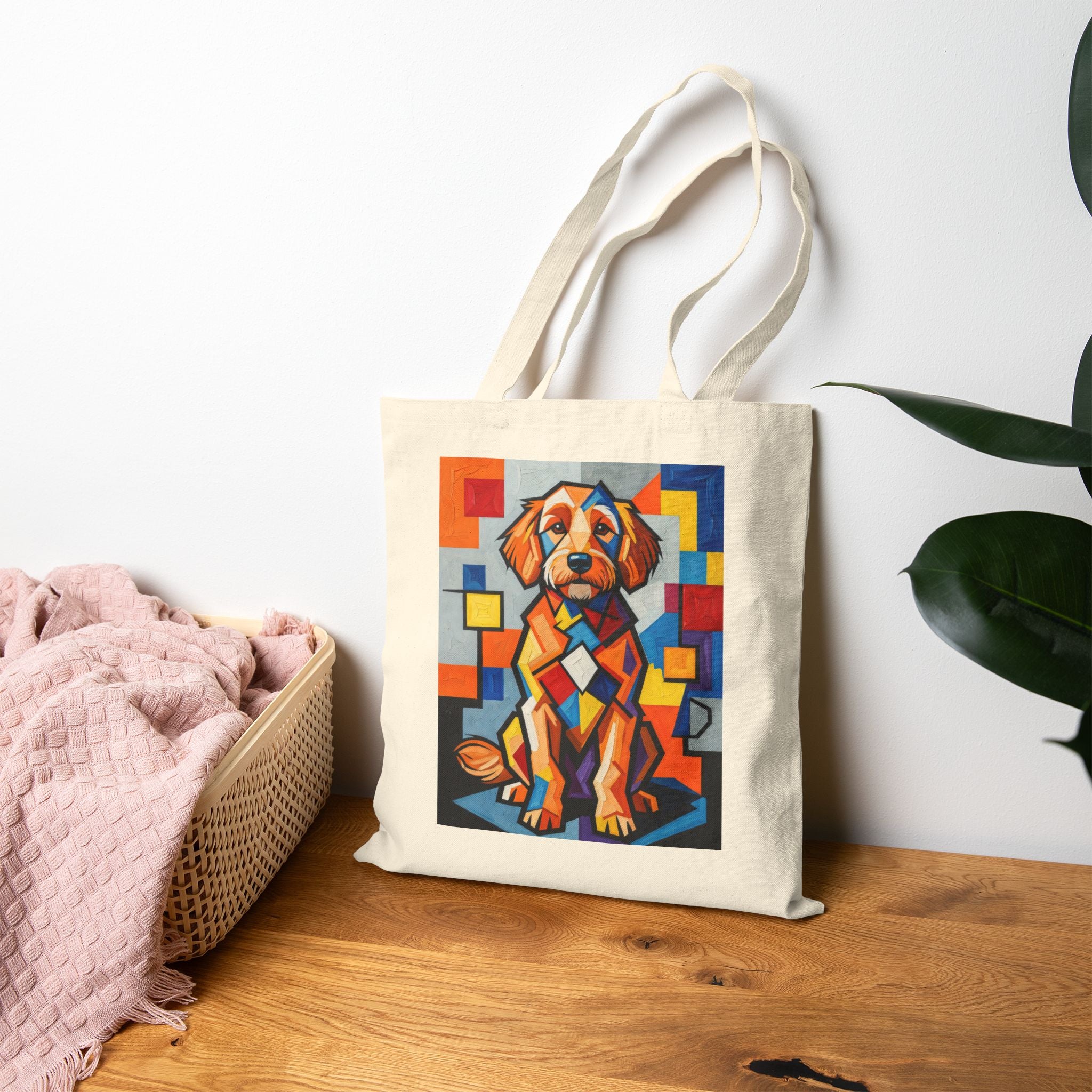 Goldendoodle Tote Bag | Living Work of Art Collection | Cubist Style