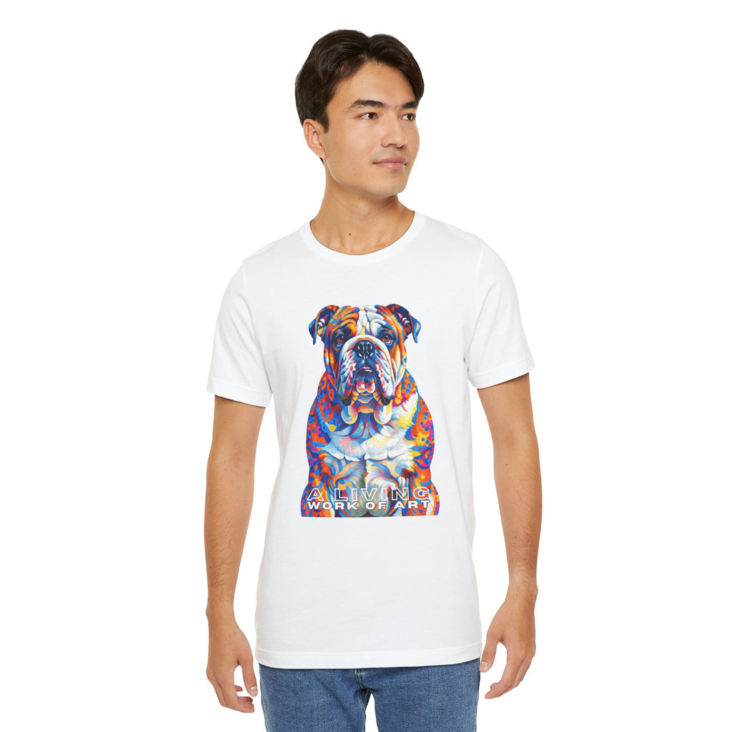 Bulldog T Shirt | Living Work of Art Collection | Pointillism Style