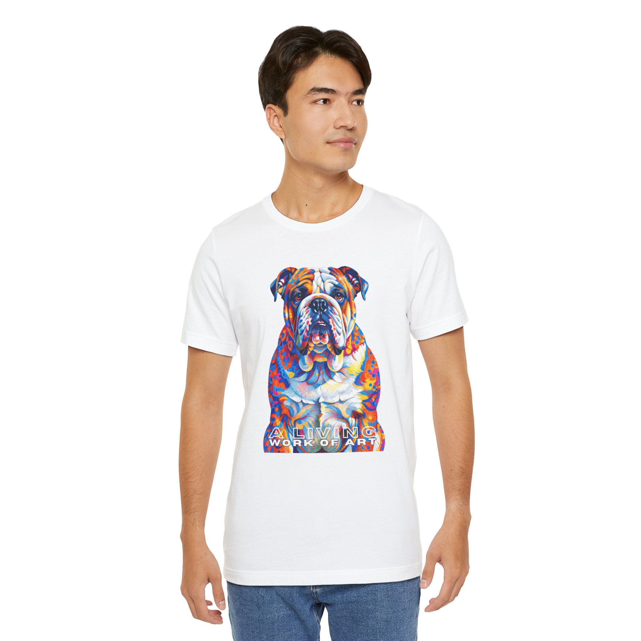 Bulldog T Shirt | Living Work of Art Collection | Pointillism Style