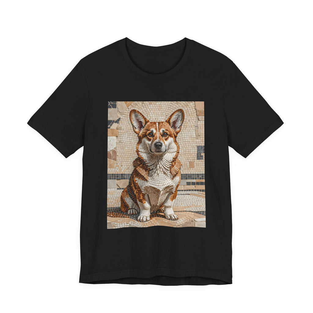 Corgi T Shirt | Living Work of Art Collection | Mosaic Style