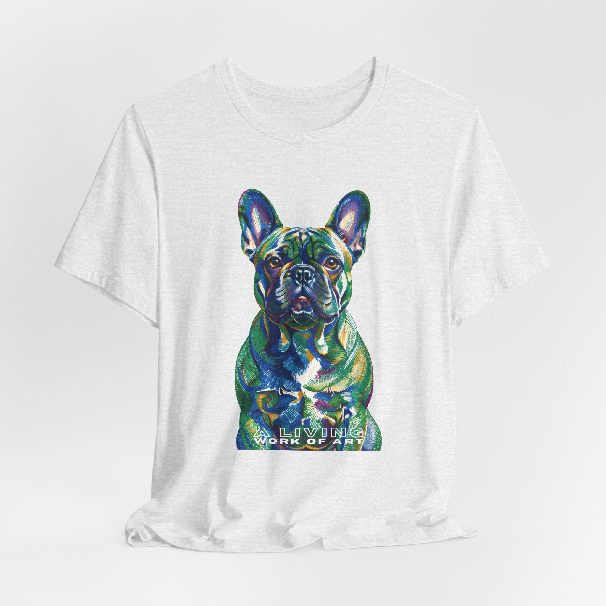 French Bulldog T Shirt | Living Work of Art Collection | Pointillism Style